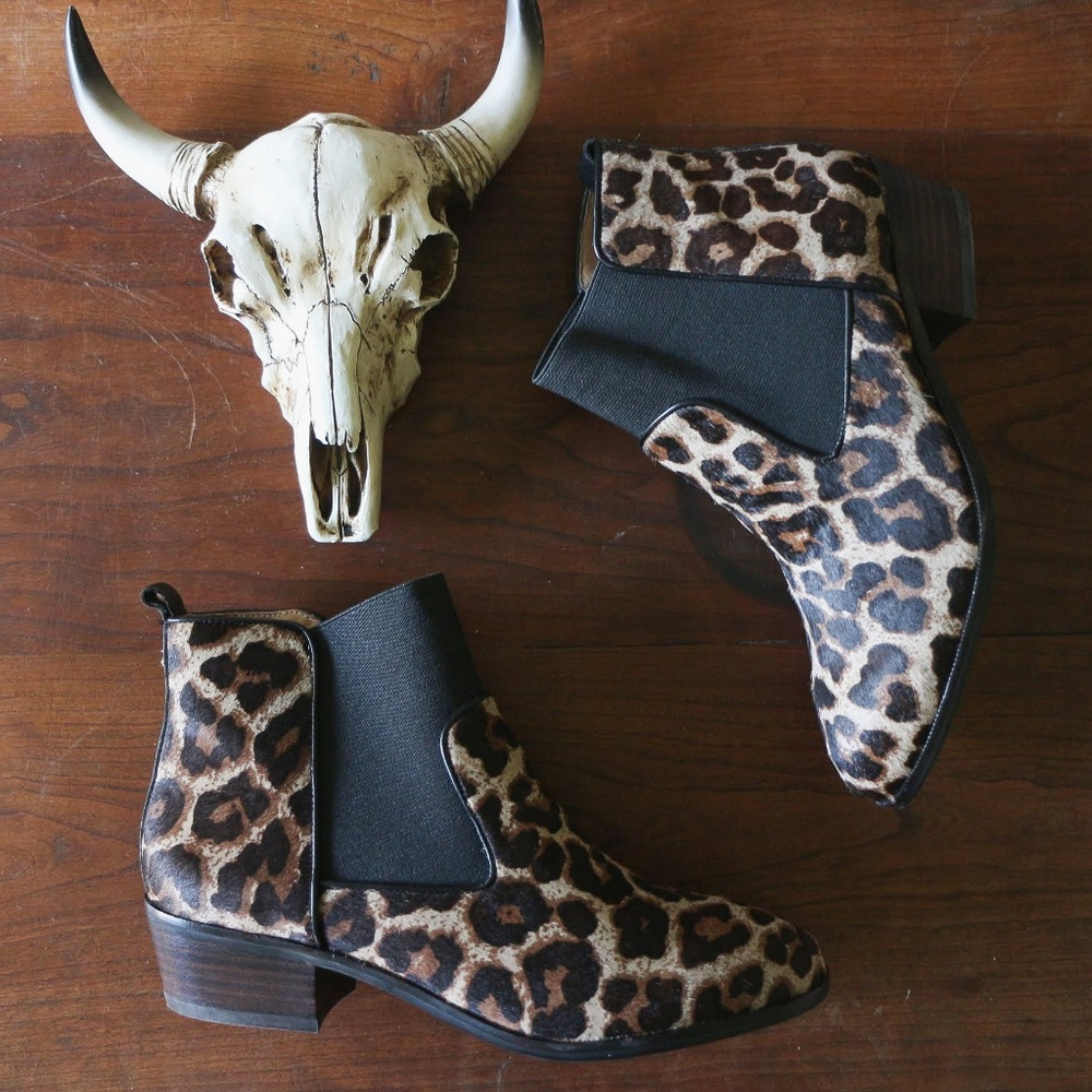 Yosi Samra | Daryll Calf Hair Leopard Ankle Boot